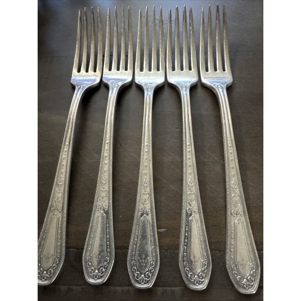 Oneida Community HAMPTON COURT Silverplate Dinner Forks 1926 Lot Of 5